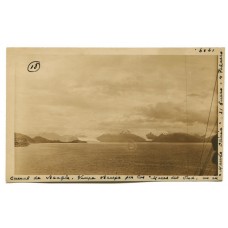 CANAL DE BEAGLE 1929 CHILE ANTIGUA FOTO TAMAÑO TARJETA POSTAL TOMADA DESDE EL BUQUE ALEMAN MONTE OLIVIA